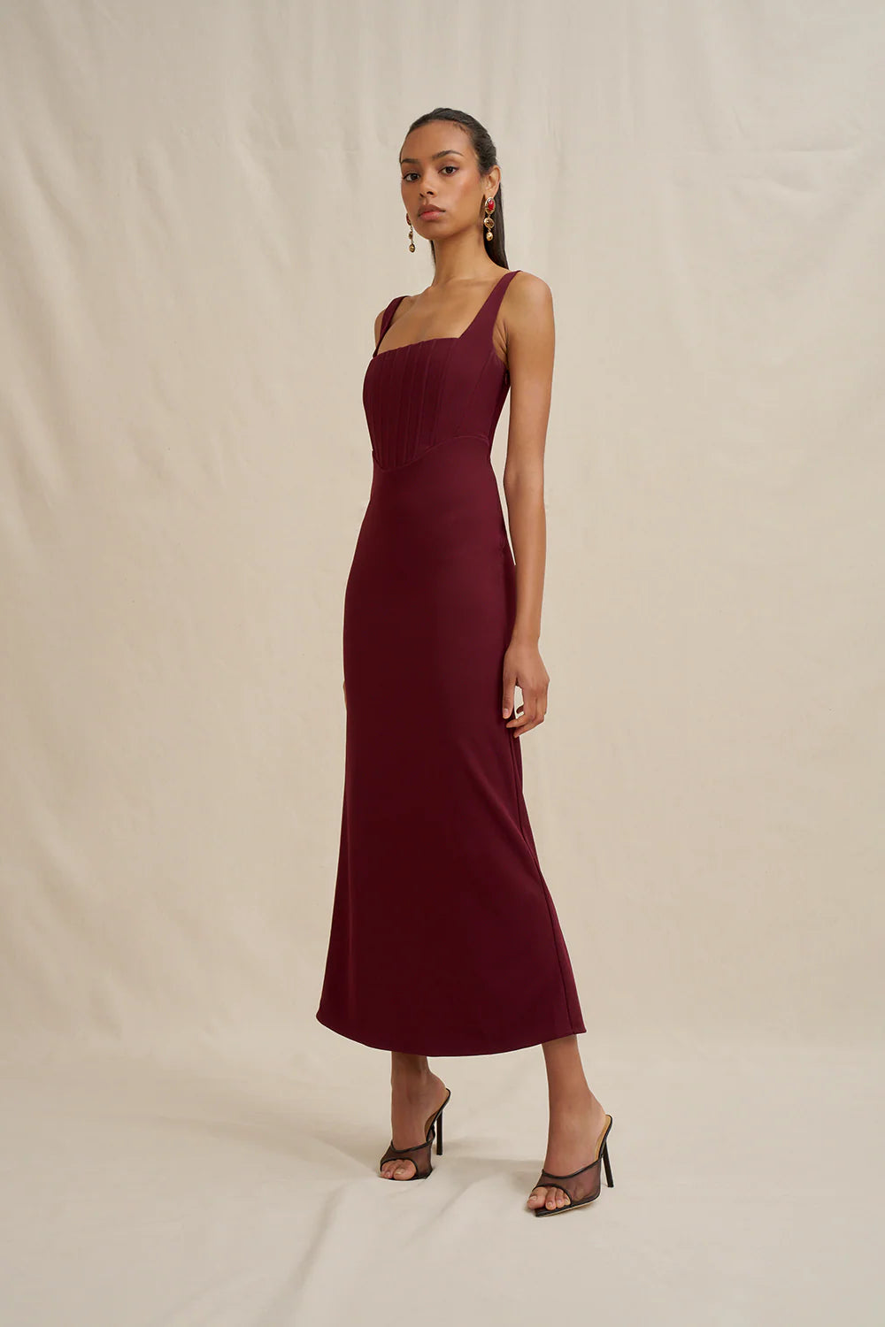 Basia Bodice Midi Dress by By Johnny