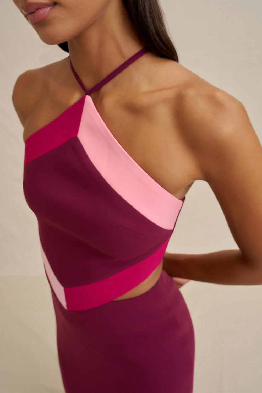 Diamond Halter Midi Dress by By Johnny