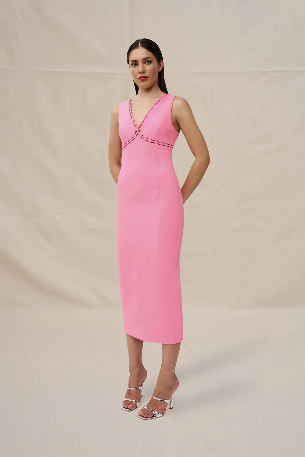Lina Loop Midi Dress by By Johnny