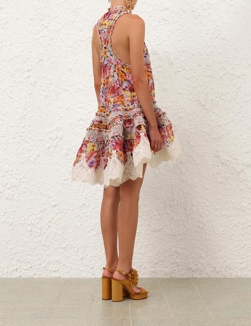Luna Shirred Lantern Dress by Zimmermann