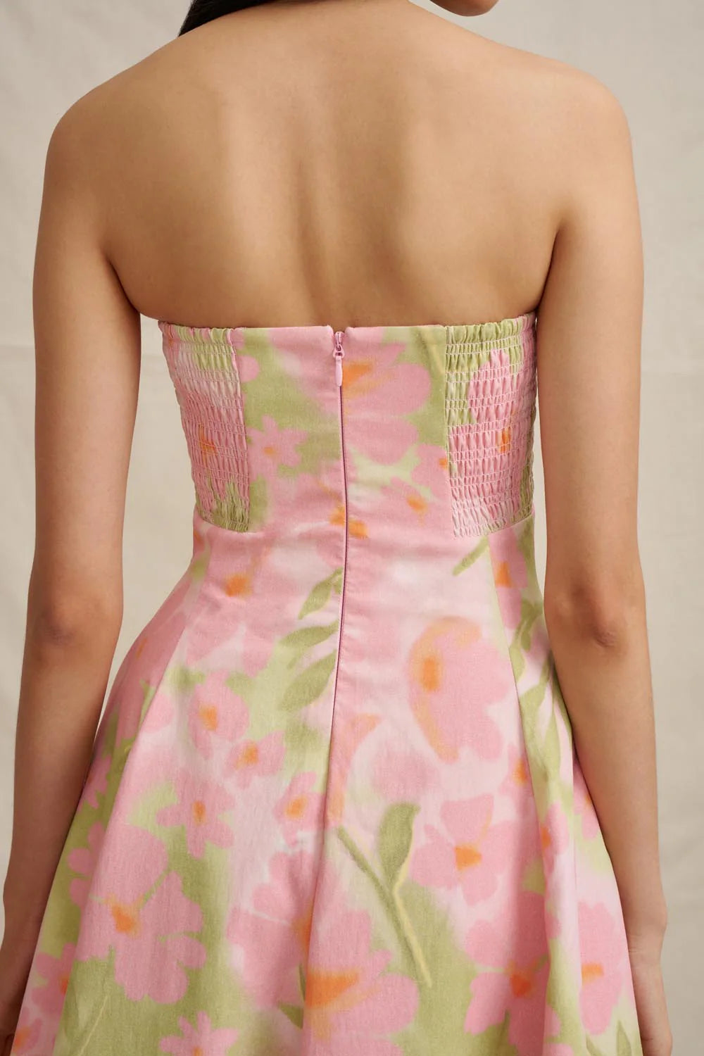 Azalia Floral Strapless Dress by By Johnny