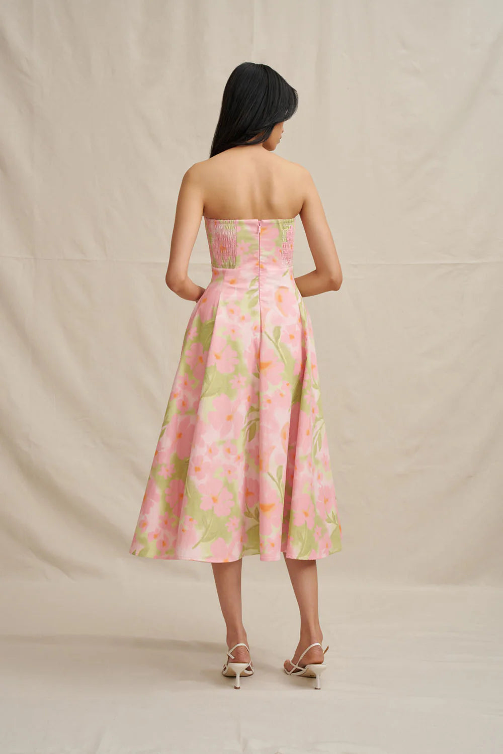 Azalia Floral Strapless Dress by By Johnny