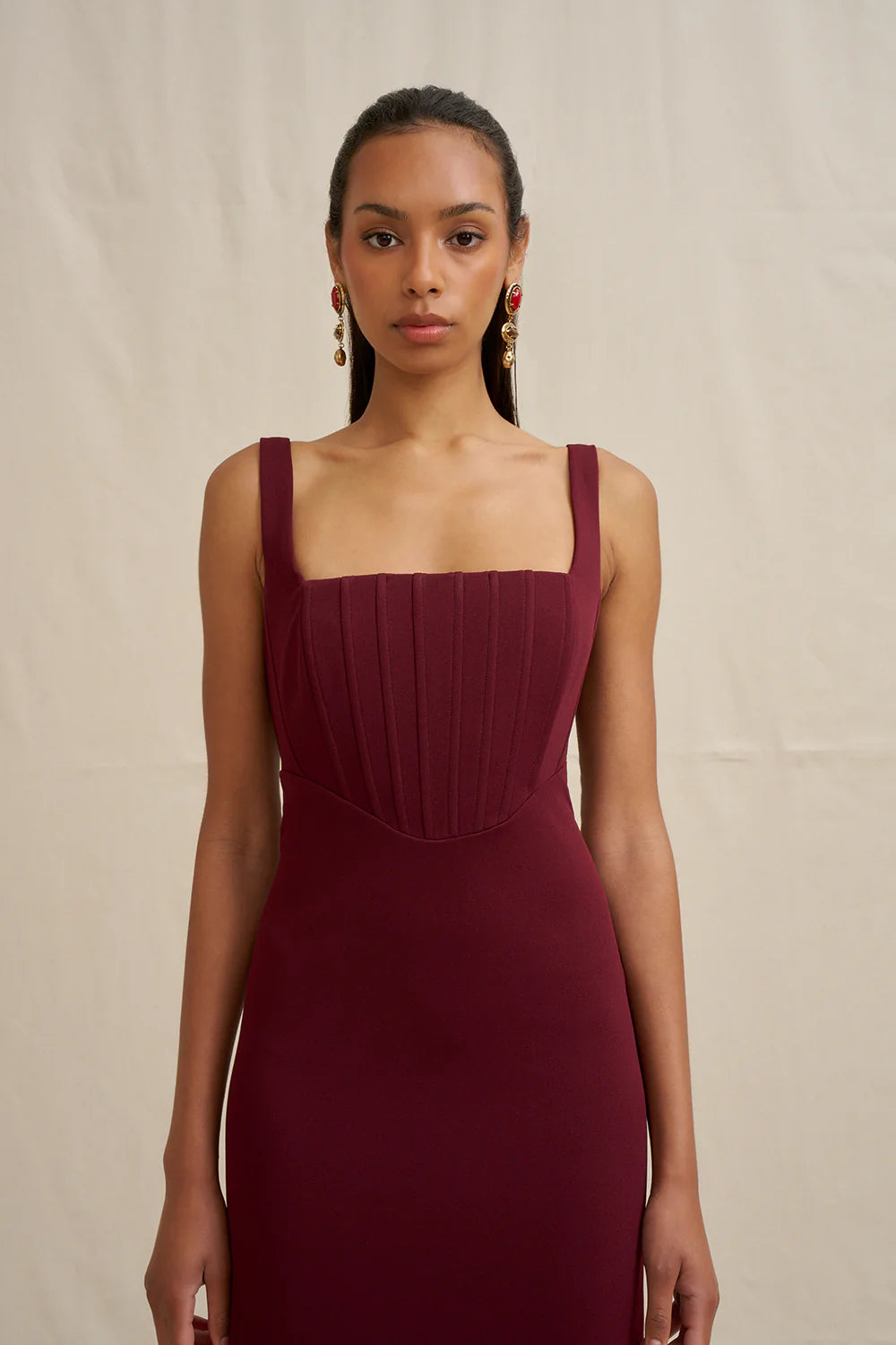 Basia Bodice Midi Dress by By Johnny
