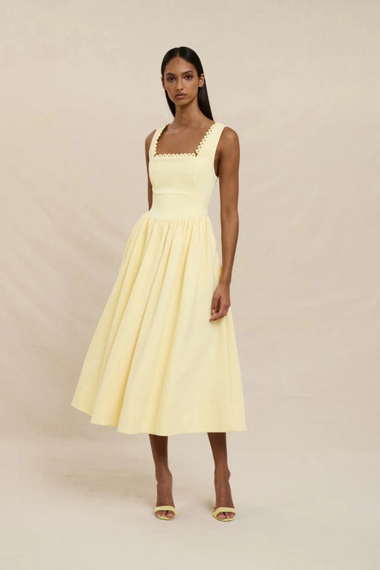 Nova Scallop Midi Dress by By Johnny