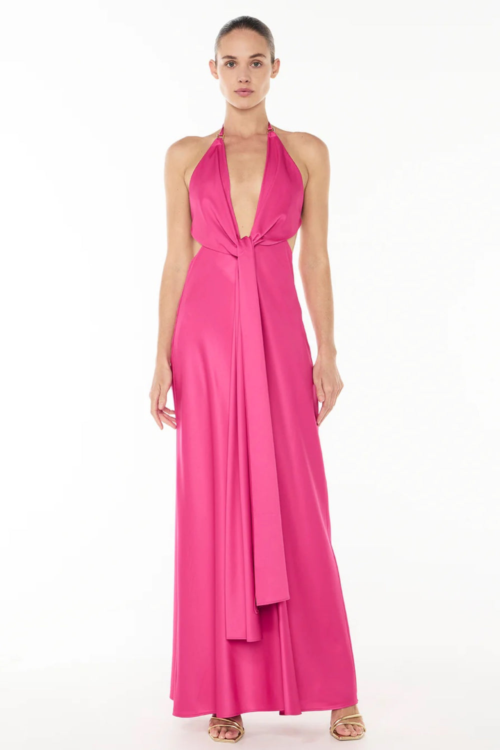Evening Trance Slip Dress in Fuchsia by Manning Cartell