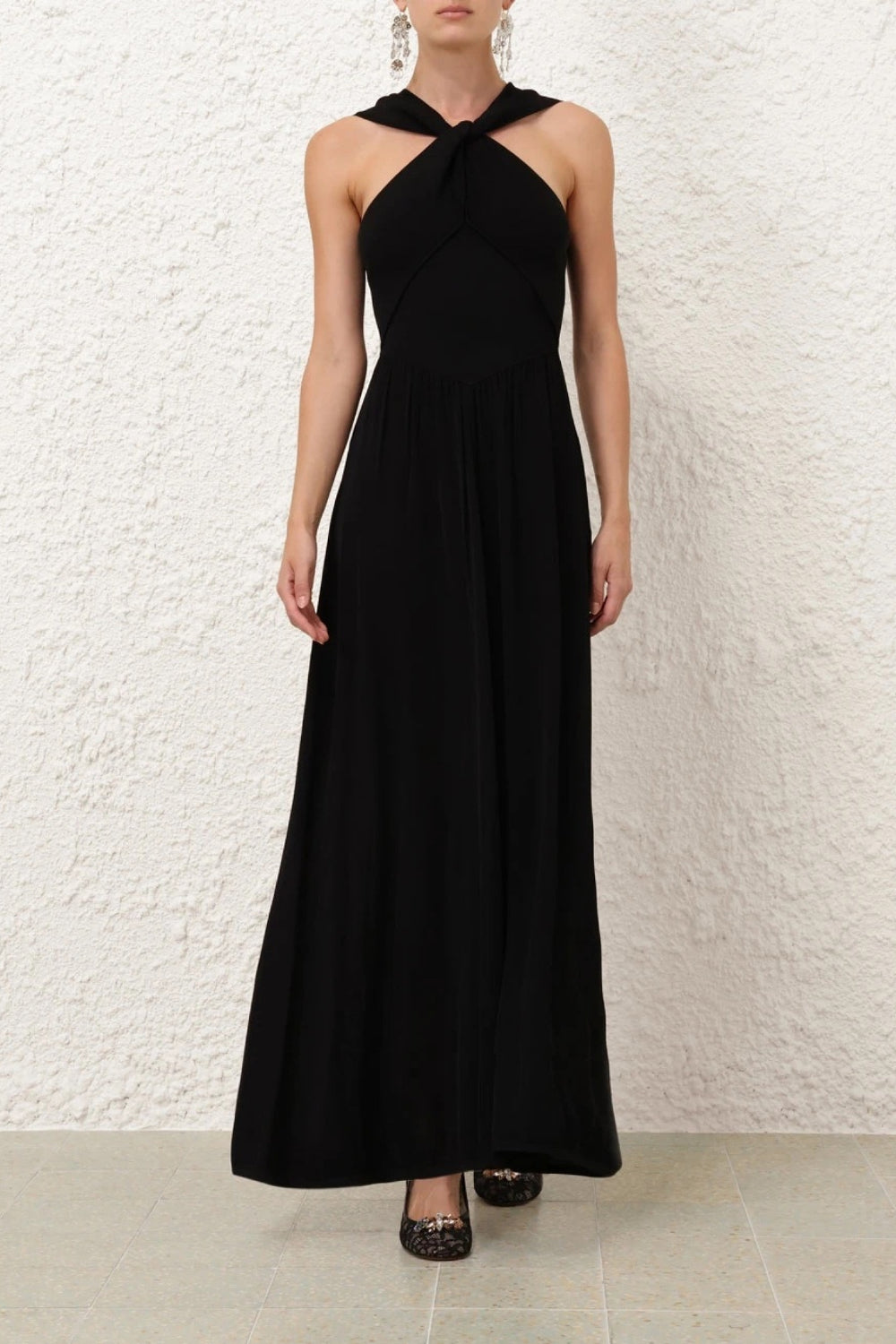 Crush Halter Neck Midi Dress by Zimmermann