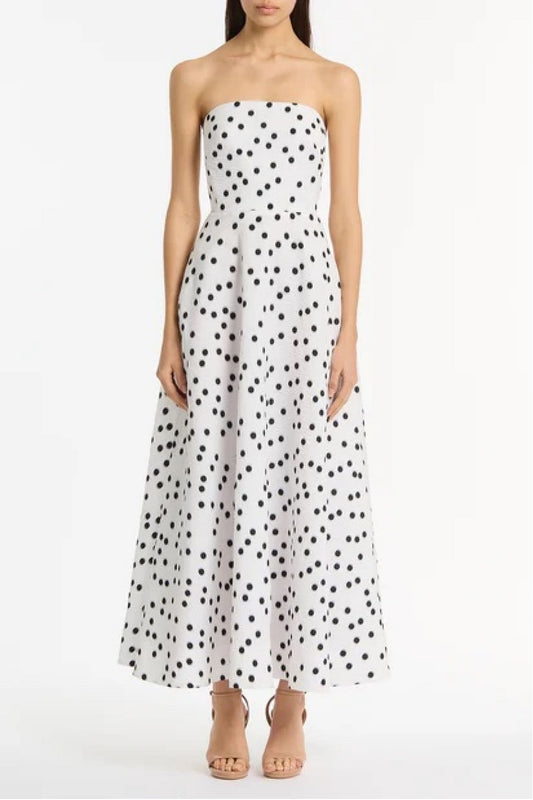 Jacquard A-Line Strapless Gown by Carla Zampatti