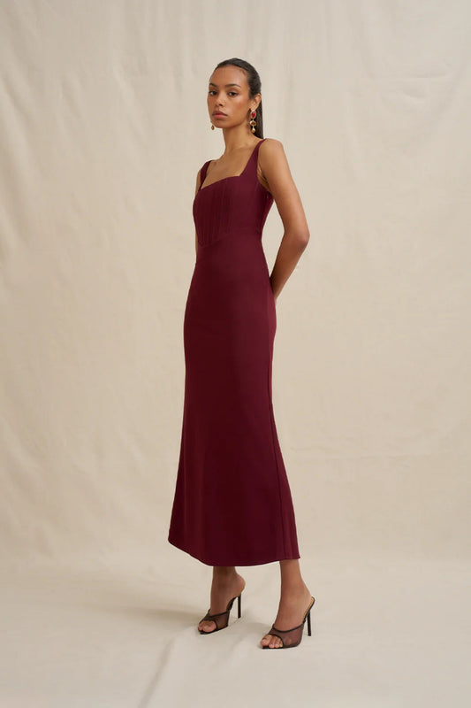 Basia Bodice Midi Dress by By Johnny