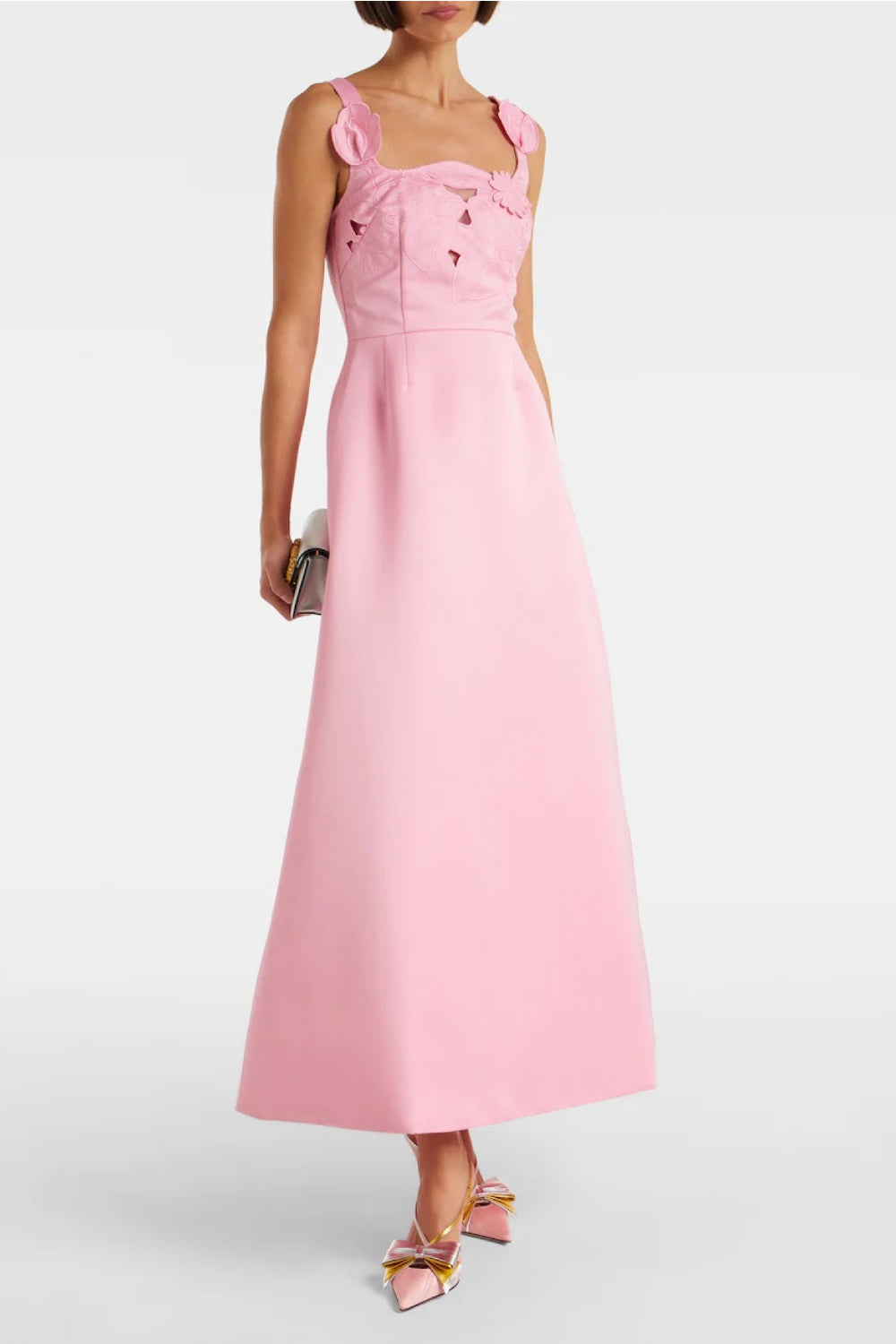 Rianne floral-appliqué maxi dress by Leo Lin