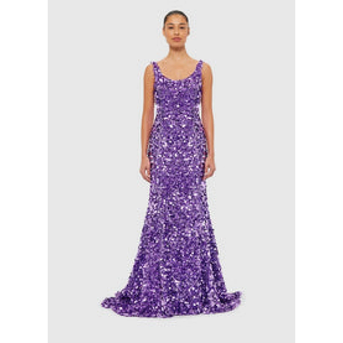 Adeline Sequin Low Back Gown – Lavender