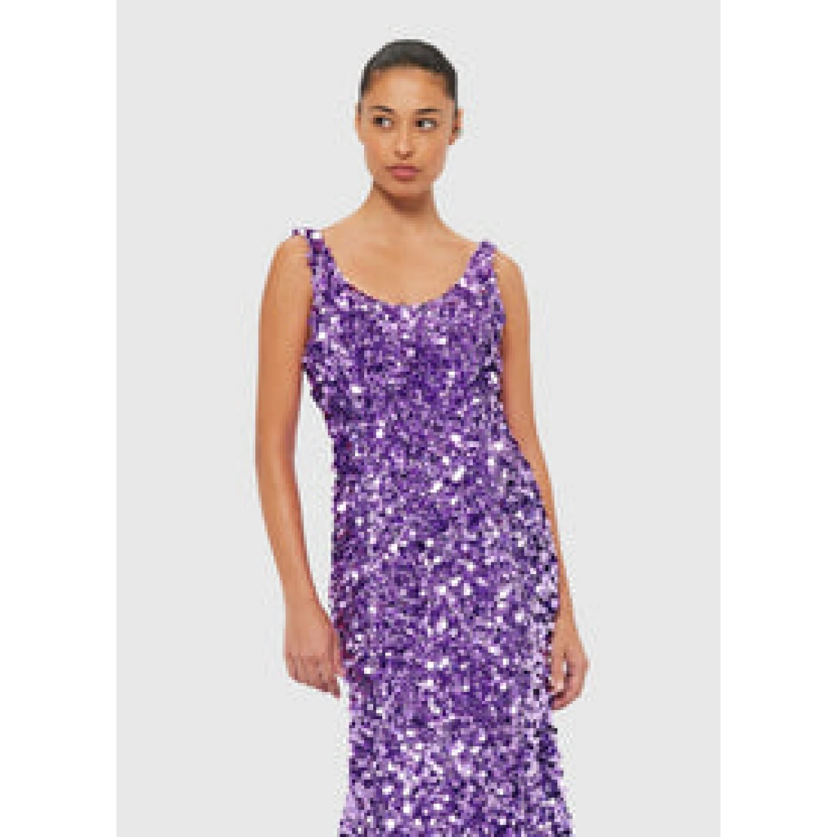 Adeline Sequin Low Back Gown – Lavender