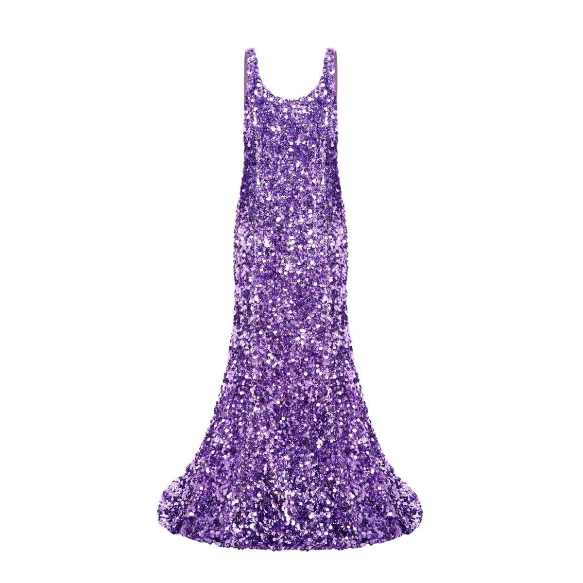 Adeline Sequin Low Back Gown – Lavender