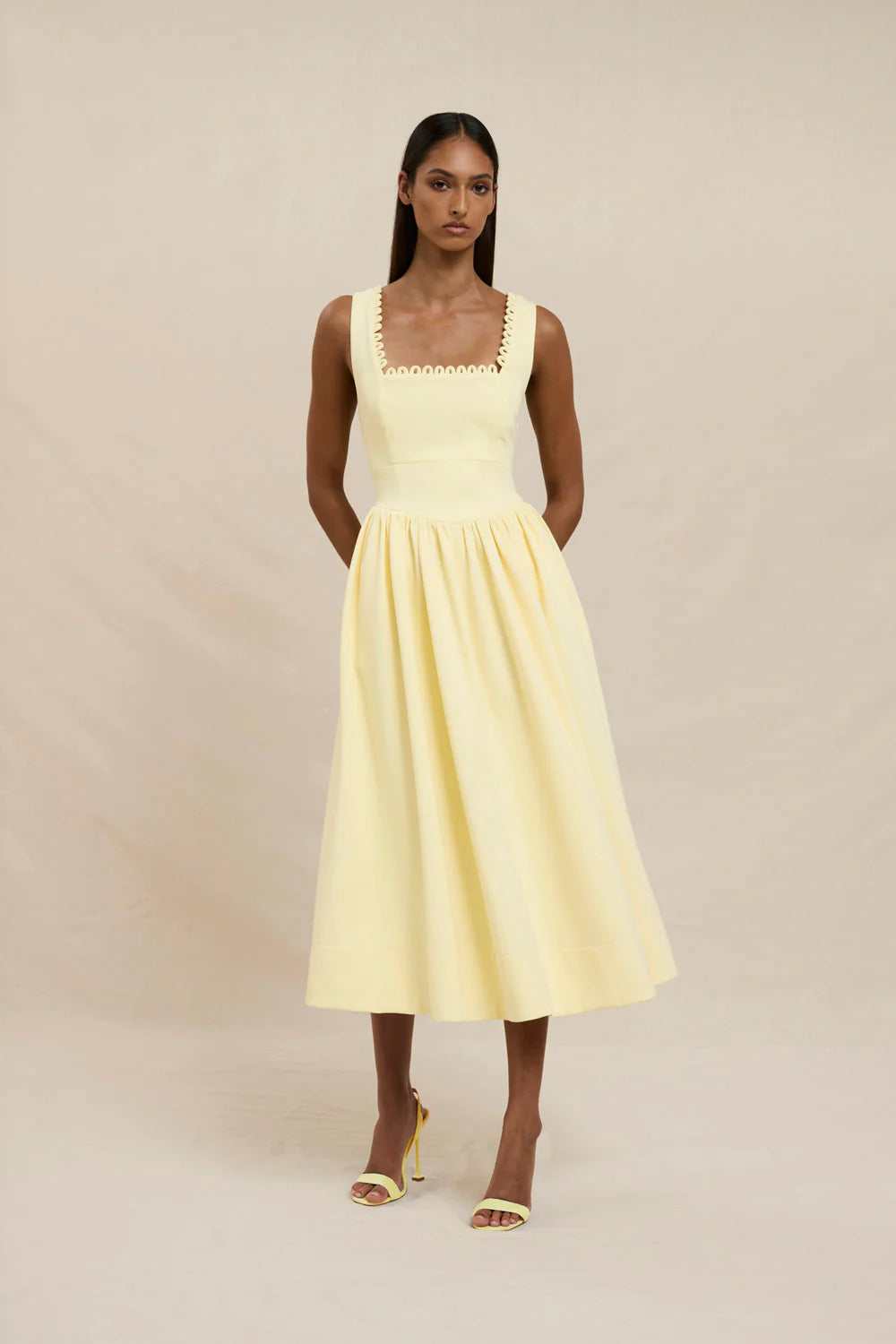 Nova Scallop Midi Dress by By Johnny
