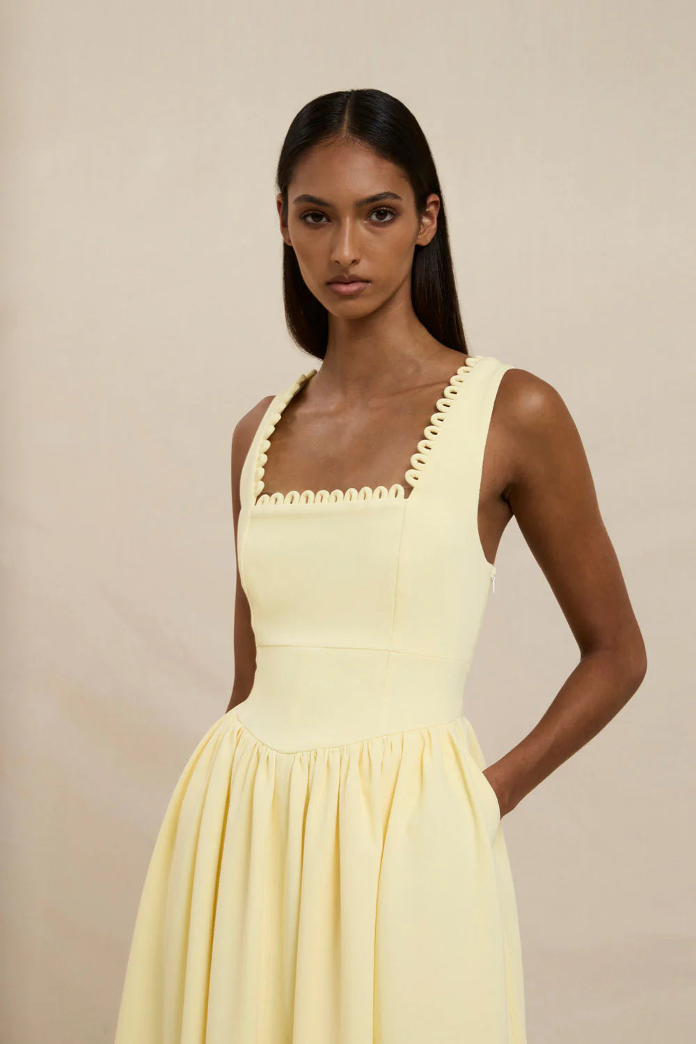 Nova Scallop Midi Dress by By Johnny
