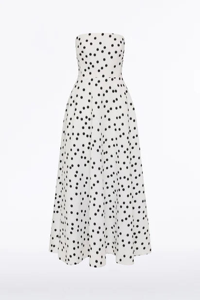 Jacquard A-Line Strapless Gown by Carla Zampatti