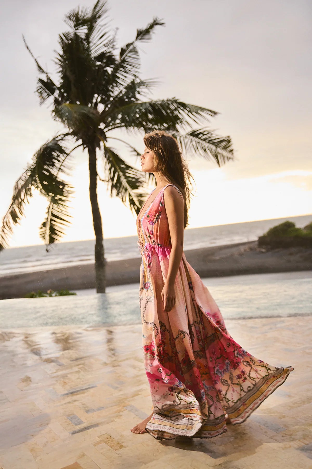 The Third Eye Silk Maxi Dress by Mackenzie Mode