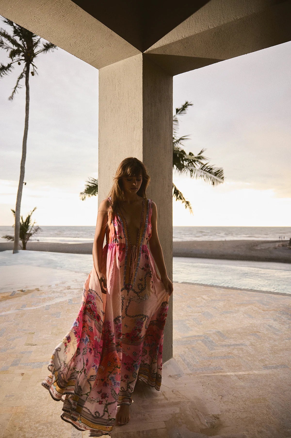 The Third Eye Silk Maxi Dress by Mackenzie Mode