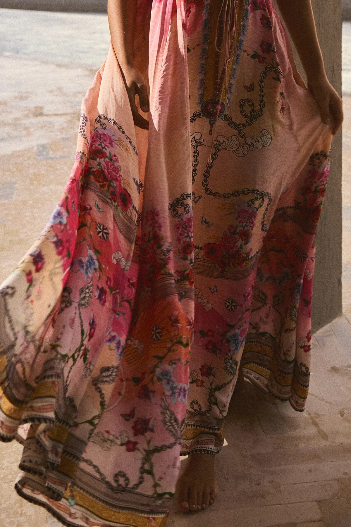 The Third Eye Silk Maxi Dress by Mackenzie Mode