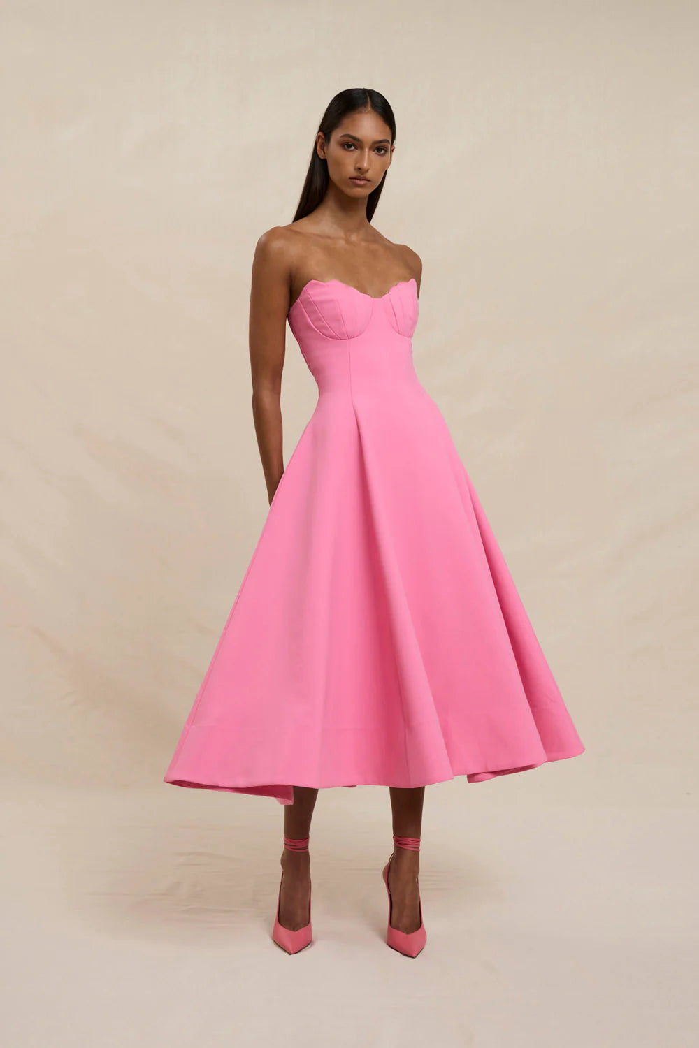 Venus Shell Strapless Dress by By Johnny