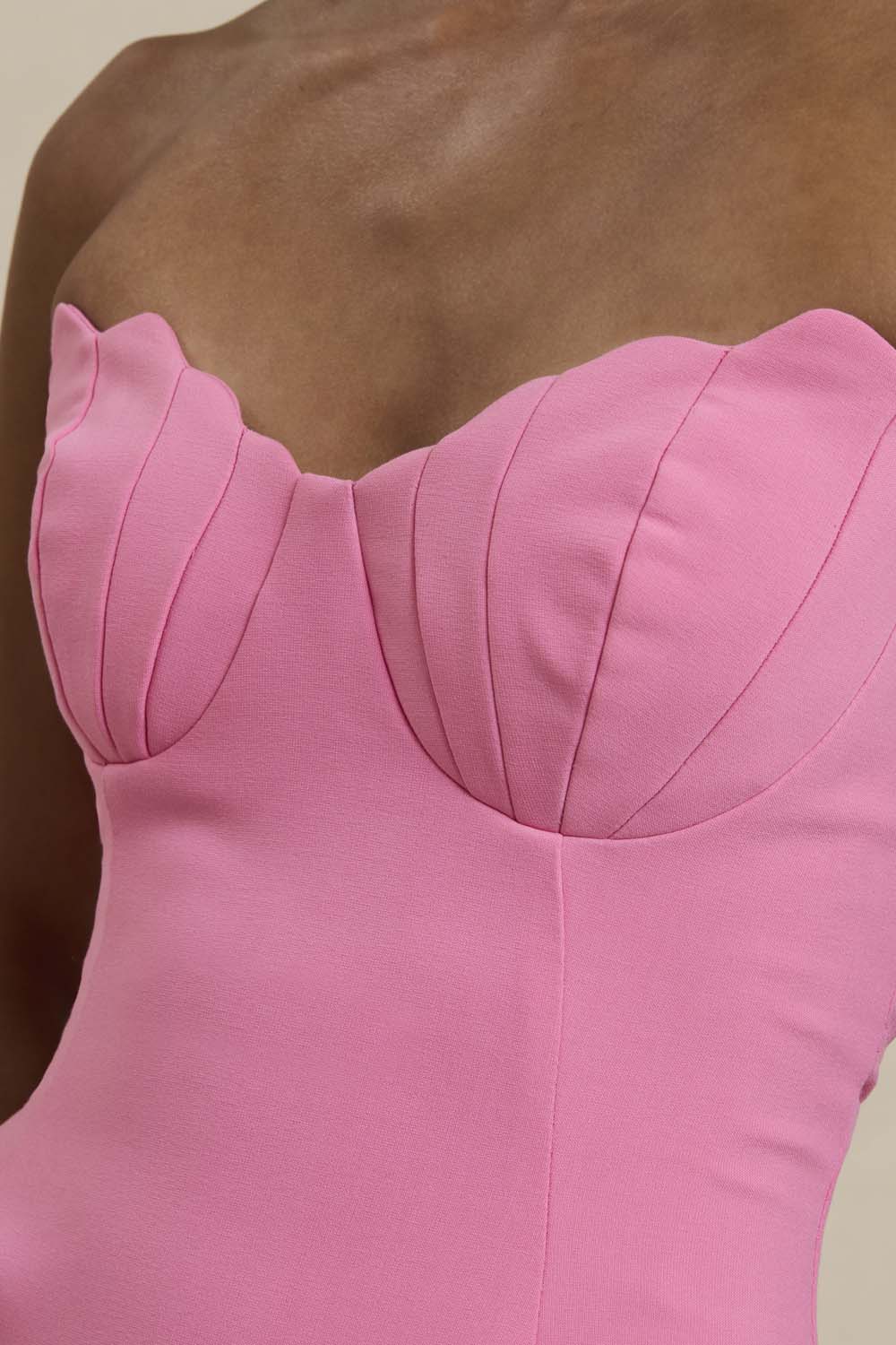 Venus Shell Strapless Dress by By Johnny
