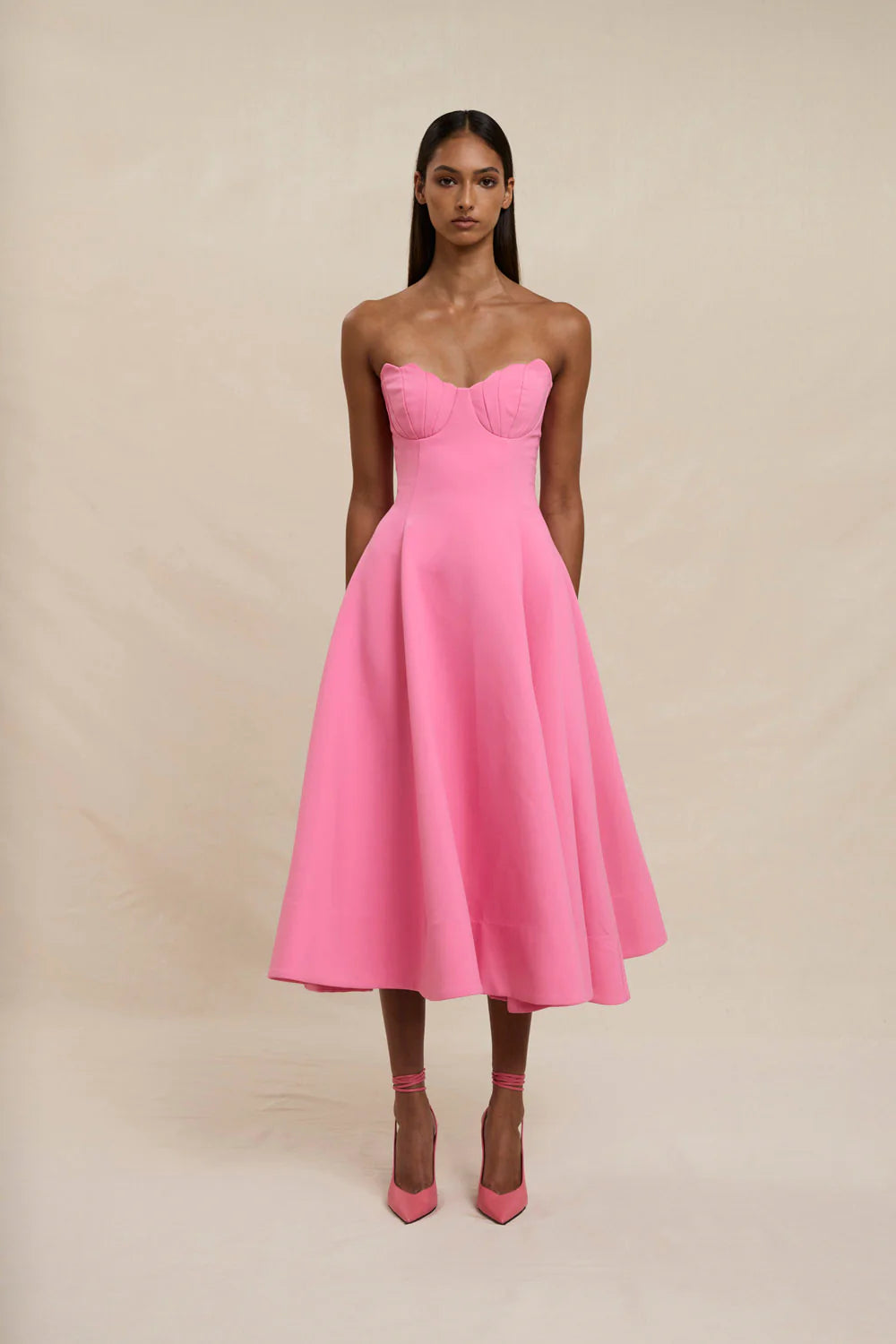 Venus Shell Strapless Dress by By Johnny