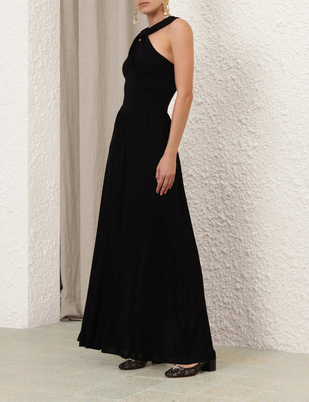 Crush Halter Neck Midi Dress by Zimmermann
