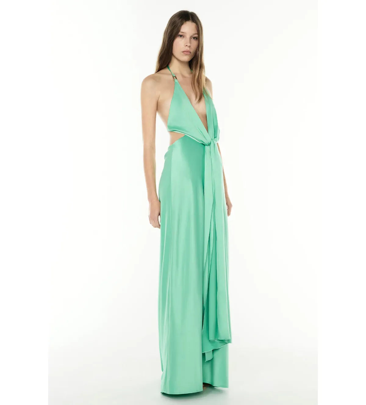 Evening Trance Slip Dress in Green by Manning Cartell