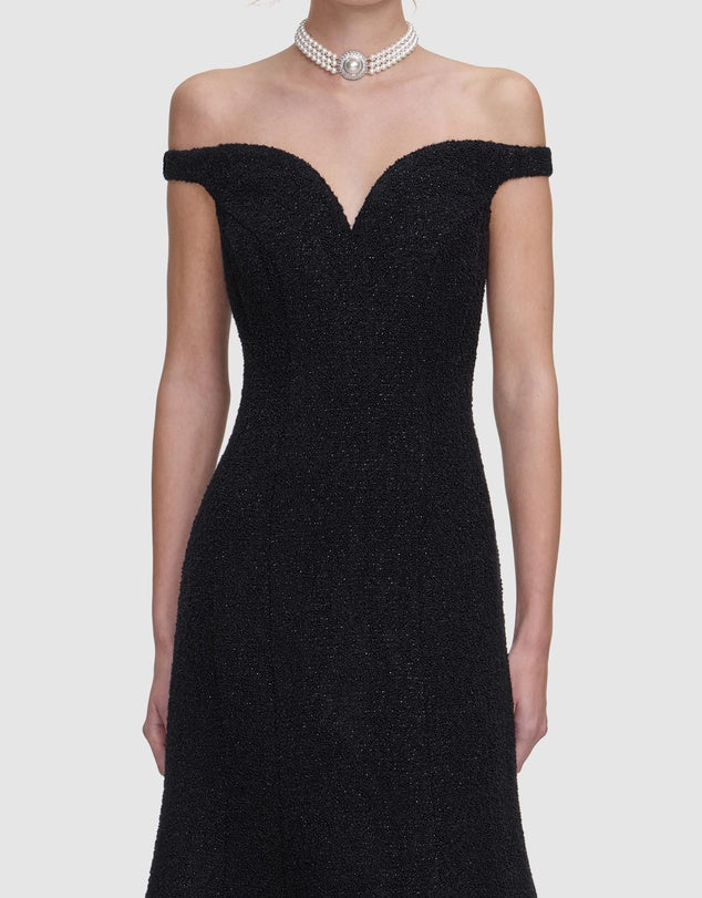 Boucle Midi Dress by Self Portrait