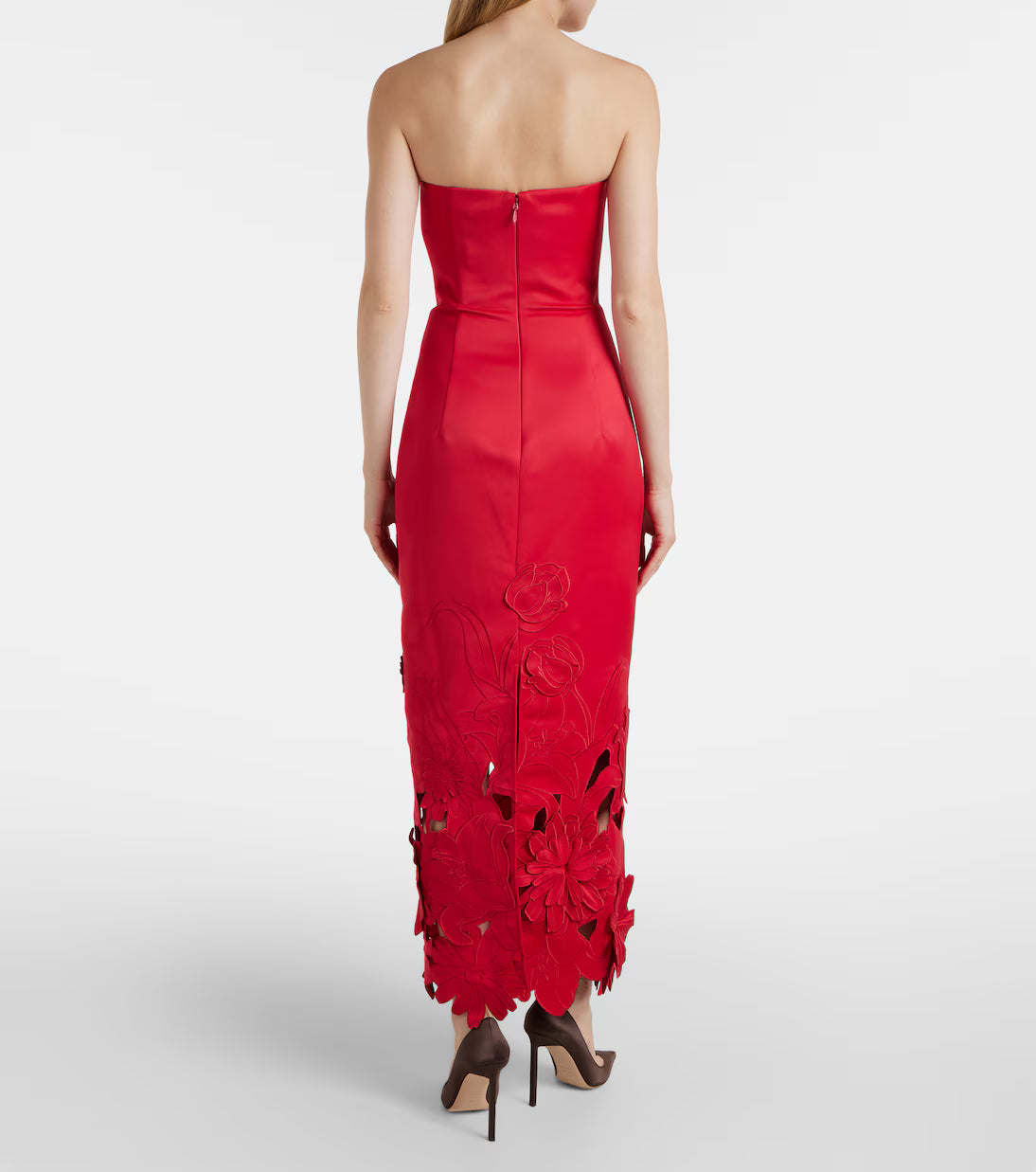 LEO LIN Rayna Appliqué Bustier Maxi Dress - Rosa