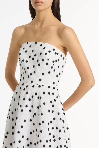 Jacquard A-Line Strapless Gown by Carla Zampatti